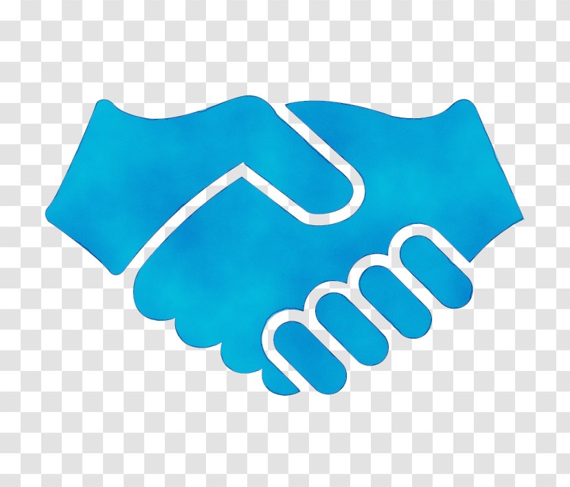 Handshake - Blue - Electric Glove Transparent PNG