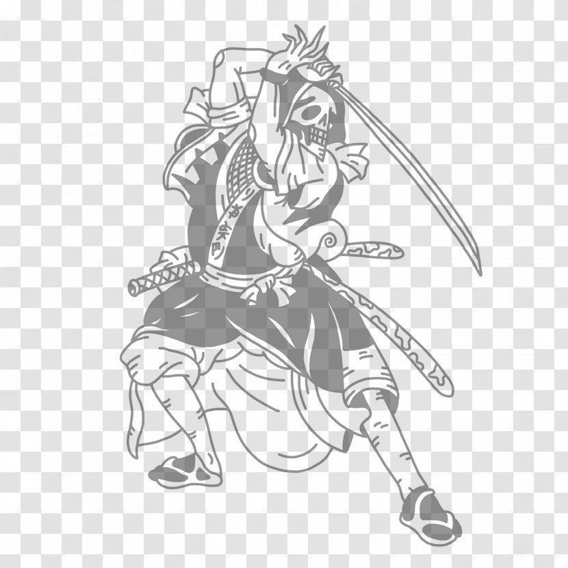 Samurai Warrior Drawing Sketch - Frame Transparent PNG