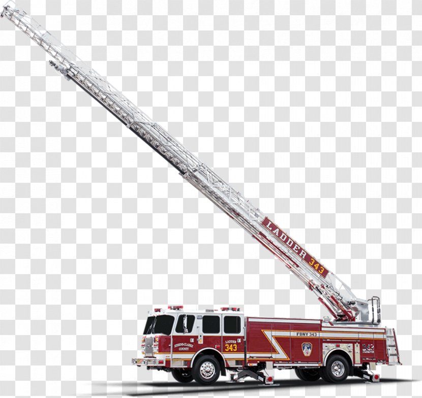 Fire Engine Crane Truck Ladder Department - Eone Transparent PNG