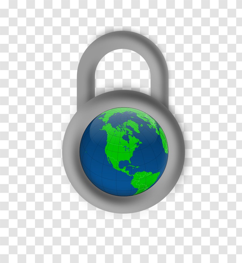 World Map Globe - Computer Security - Secure Transparent PNG