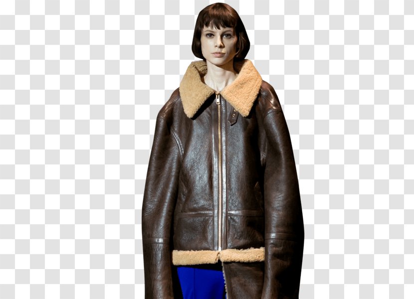 Leather Jacket Fur Clothing Fashion Coat - Wool - Anthony Vaccarello Transparent PNG
