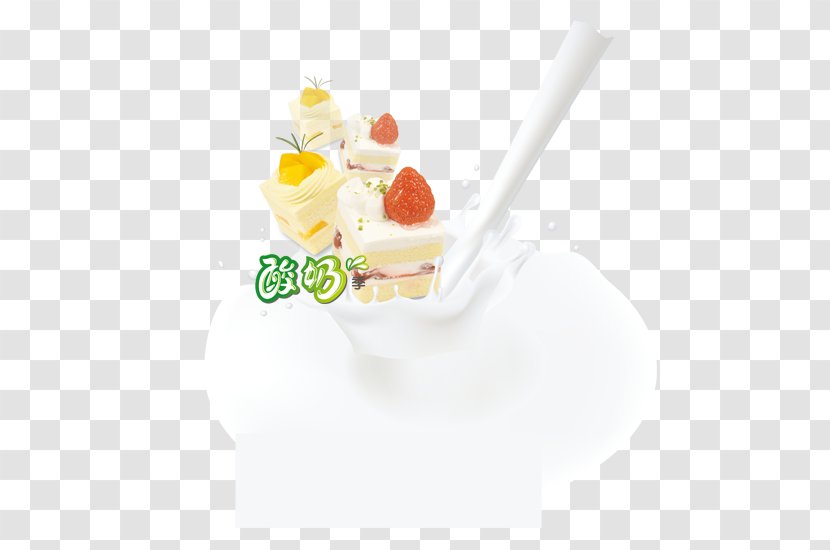Ice Cream Gelato Frozen Yogurt Petit Four - Buttercream - Fruit Cake Transparent PNG