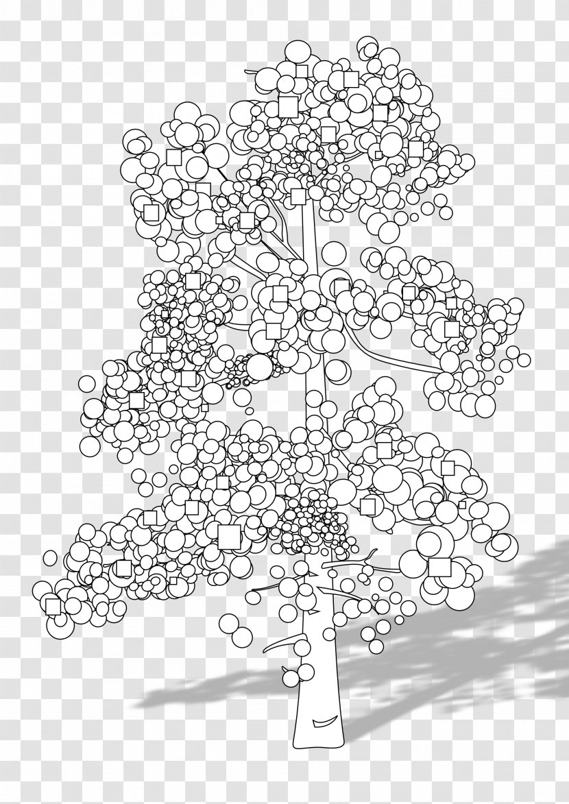Black And White Drawing Durian Tree Clip Art Transparent PNG