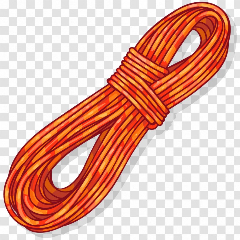 Rope Line - Orange - Knot Transparent PNG