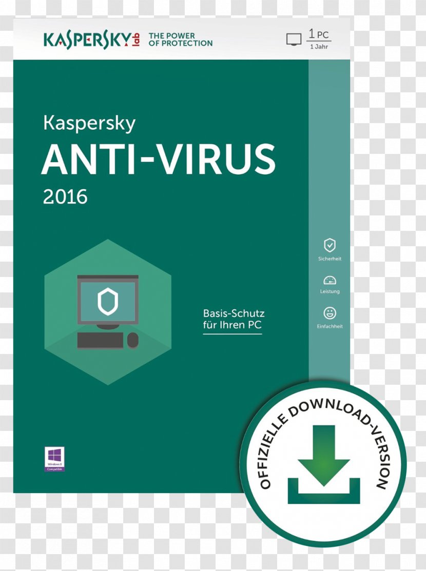 Kaspersky Anti-Virus Laptop Lab Antivirus Software Internet Security - Number Transparent PNG