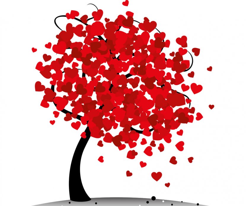 Valentine's Day Tree Heart Clip Art Transparent PNG