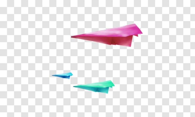 Paper Plane Airplane - Pink - Color Transparent PNG