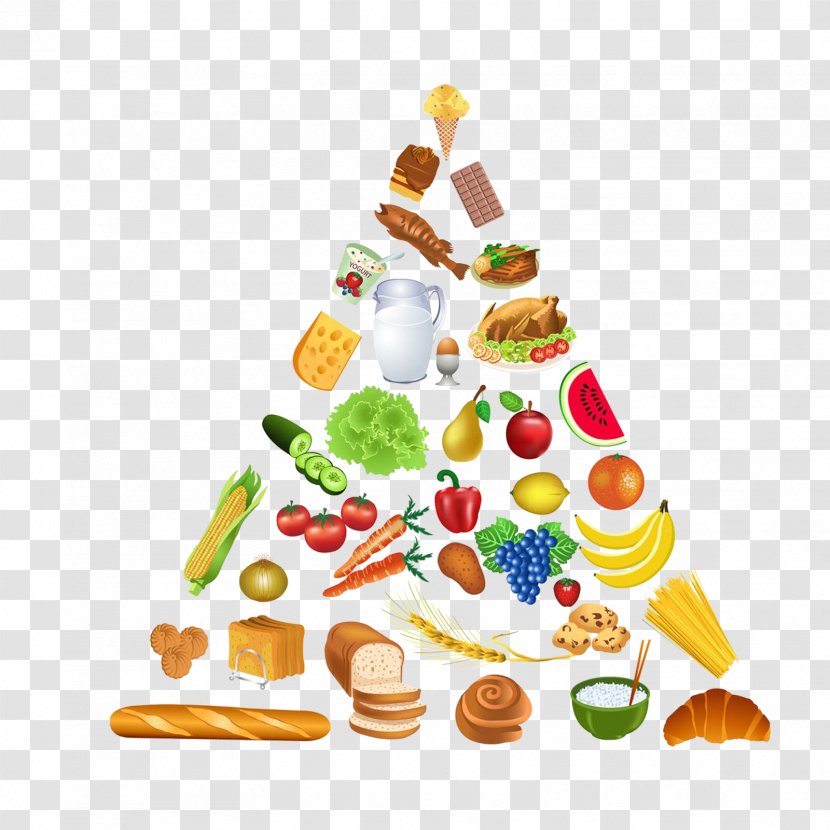 Vector Graphics Food Pyramid Clip Art Image - Background Transparent PNG