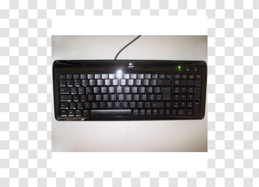 Computer Keyboard Laptop Logitech Ultra Flat USB Dark Shine Numeric Keypads Space Bar - Part Transparent PNG