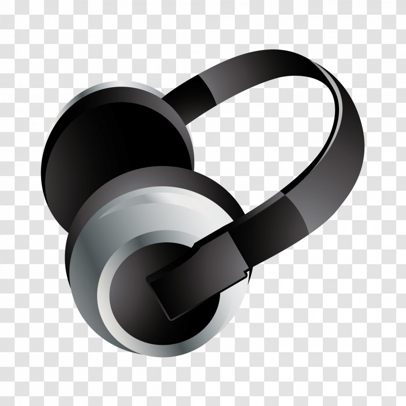 Computer Icon - Technology - Black Headphones Vector Material Transparent PNG