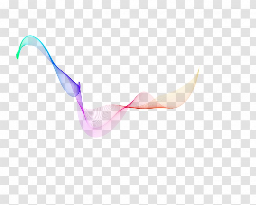 Glasses - Pink - Curve Lines Transparent PNG