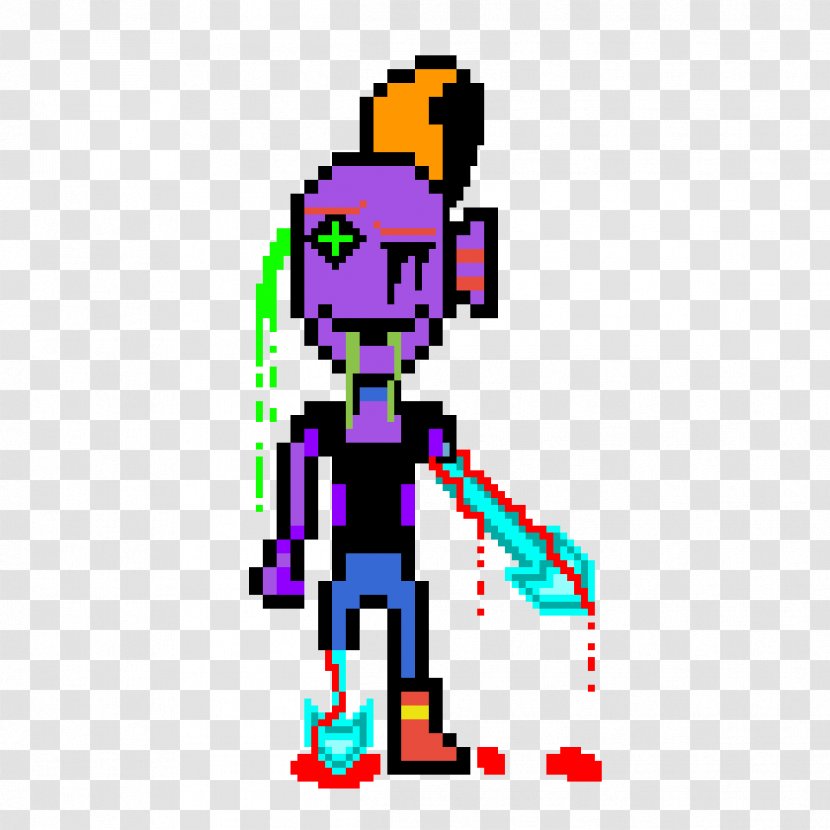 Pixel Art Video Games Drawing Illustration - Area - Undyne Stamp Transparent PNG