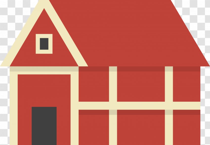 Euclidean Vector - House - Creative Design Red Warehouse Map Transparent PNG