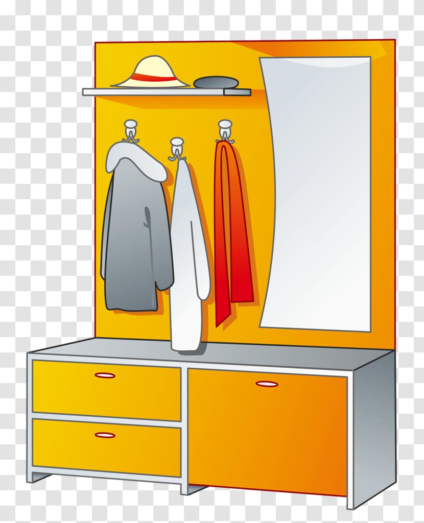 Clip Art Furniture Cartoon Illustration Shelf - Armario Background Transparent PNG