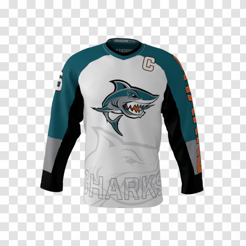 T-shirt San Jose Sharks Hockey Jersey Sleeve - Third - Petals Fluttered In Front Transparent PNG