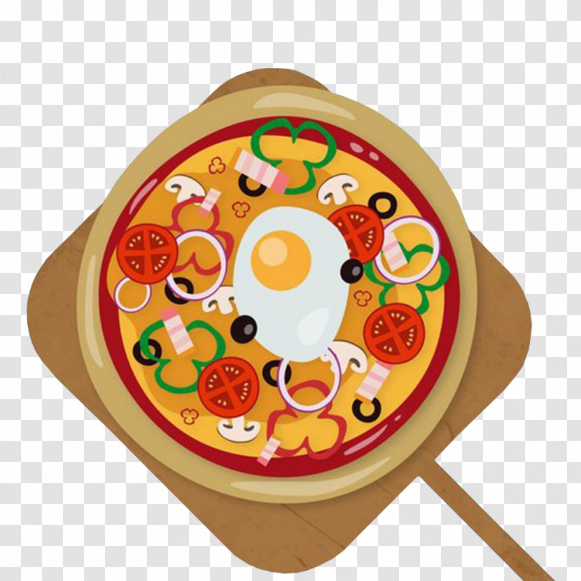 Pizza Margherita Fast Food European Cuisine Italian - Cooking - Japanese Style Hand-painted Soup Transparent PNG