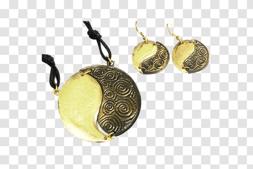 Locket Earring 01504 Bronze - Earrings - Pendant Transparent PNG