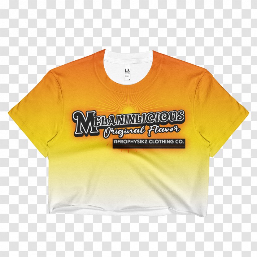 T-shirt Crop Top Sleeve - Orange Transparent PNG