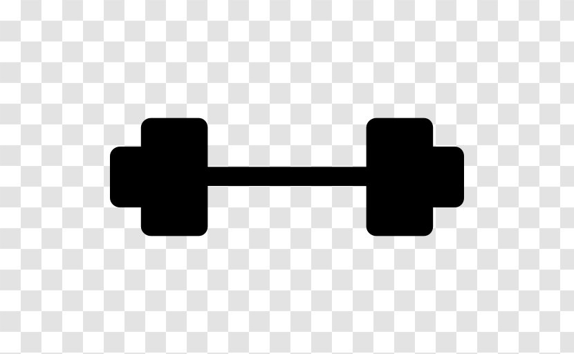 Rectangle Black And White - Weight Training - Dumbbell Transparent PNG
