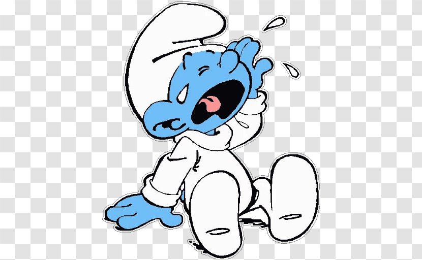 Baby Smurf Coloring Book Papa Drawing Crying - Cartoon - Child Transparent PNG