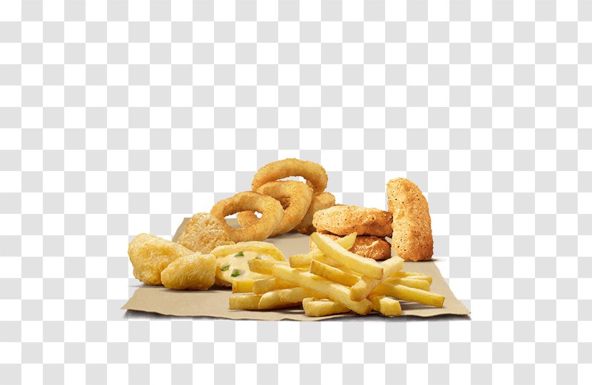 French Fries Onion Ring Chicken Nugget Hamburger Fingers - Burger King Transparent PNG
