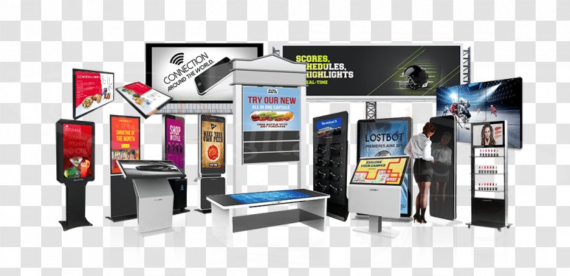 Interactive Kiosks Communication Multimedia Display Device - Signage Solution Transparent PNG