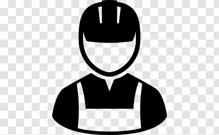 Construction Worker Laborer - Black And White Transparent PNG