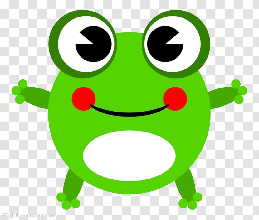 Frog Cartoon Animation Clip Art - Smile - Big Eyes Prince Transparent PNG