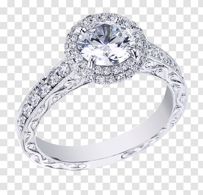 Engagement Ring Wedding Engraving Diamond - Cut - Platinum Transparent PNG