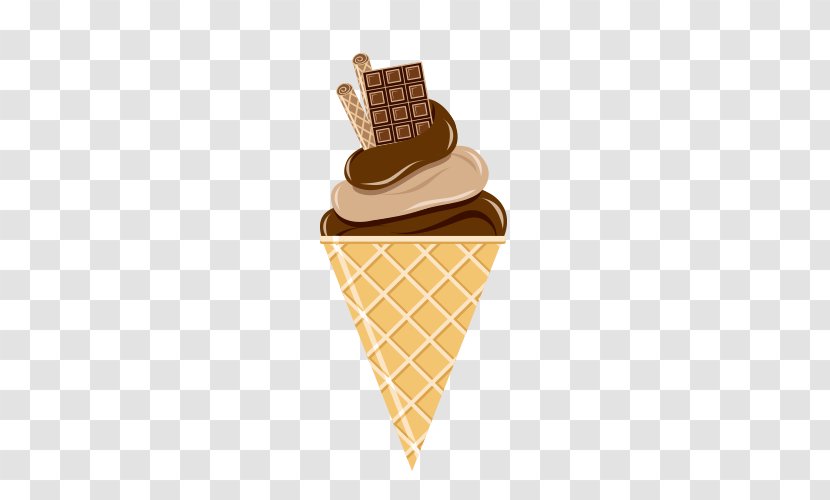 Chocolate Ice Cream Egg Tart Cone - Cake Transparent PNG