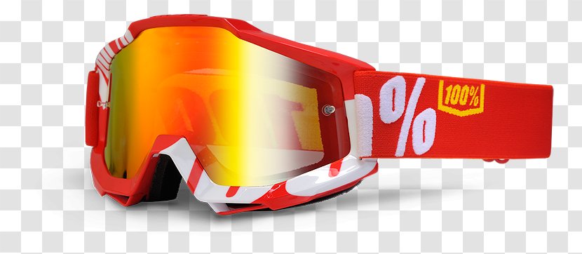 Goggles Glasses 100% Accuri Clothing Accessories Lens - Snow - Moto Cross Transparent PNG