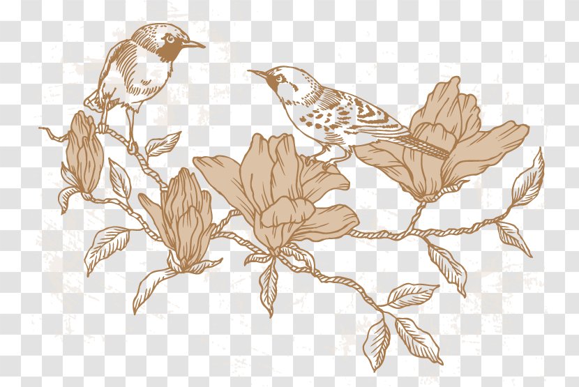 Vector Flowers And Birds - Plant - Pattern Transparent PNG