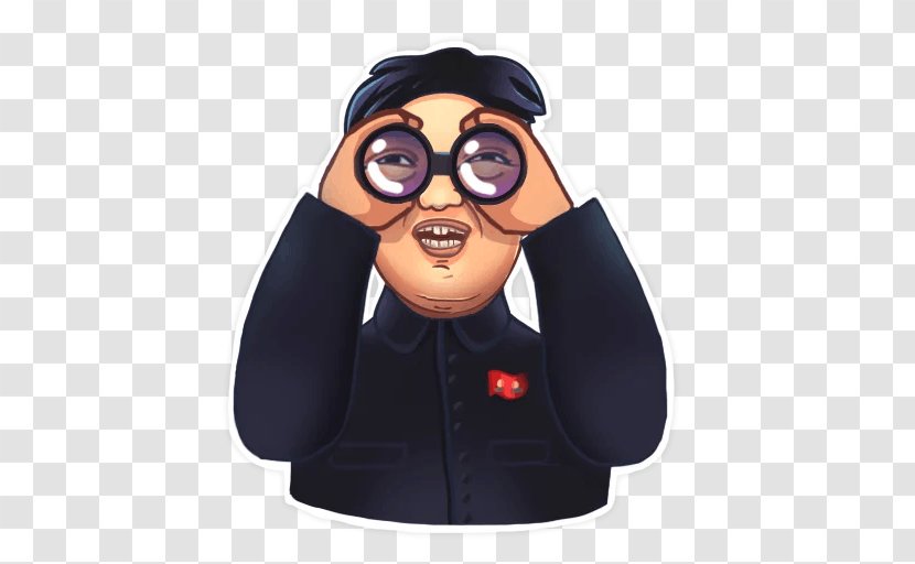 Sticker Foreign Relations Of North Korea Politician Telegram - Glasses - Sylvain De Jong Transparent PNG