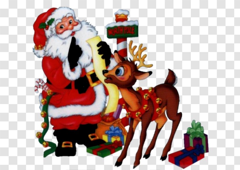 Reindeer Santa Claus Christmas Ornament - Mammal Transparent PNG