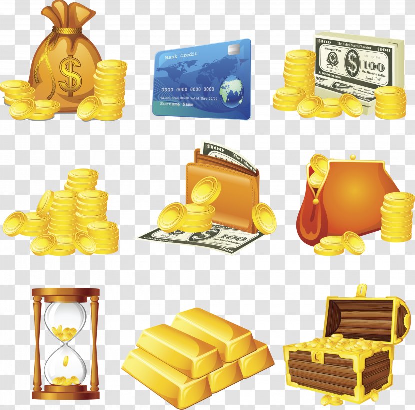 Gold Royalty-free Money Illustration - Hourglass Element Transparent PNG