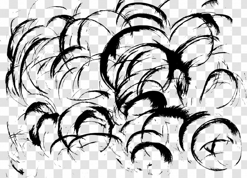 Black And White Visual Arts Grunge Drawing - Flower Transparent PNG