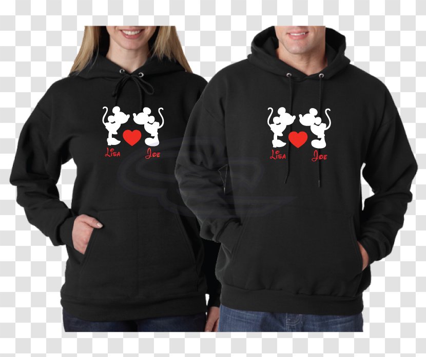 T-shirt Hoodie Minnie Mouse Sweater Crew Neck - Clothing - Head Sillouitte Transparent PNG