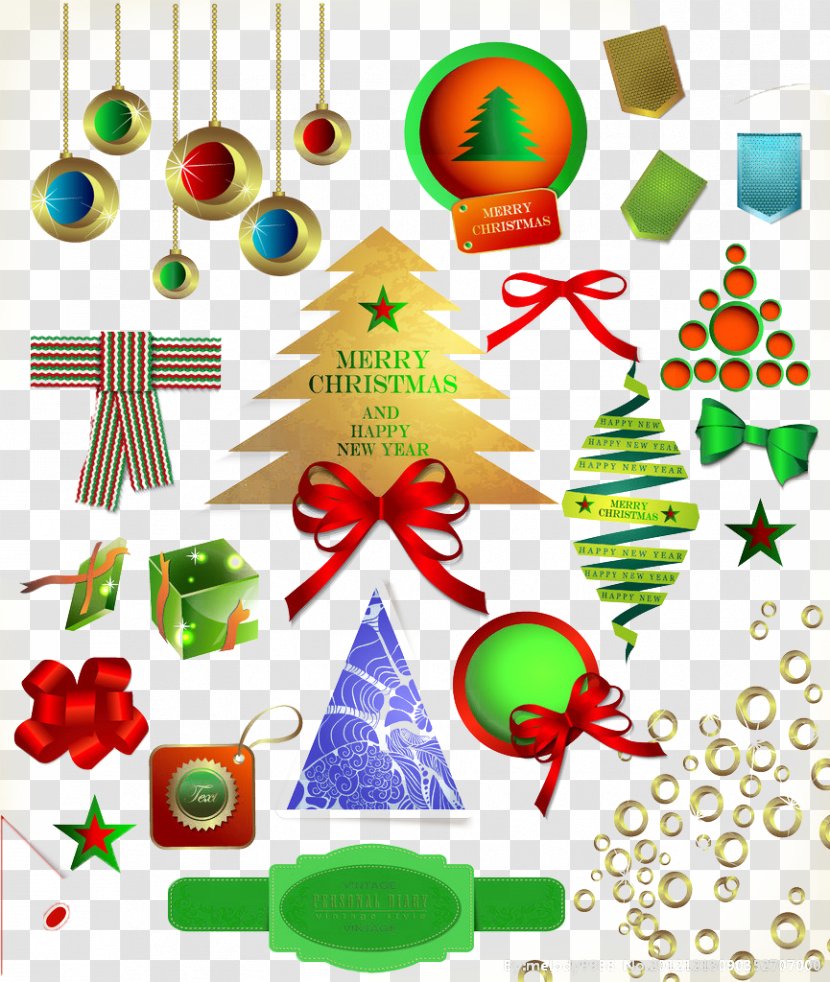 Christmas Tree Card - Holiday - Element Tag Transparent PNG
