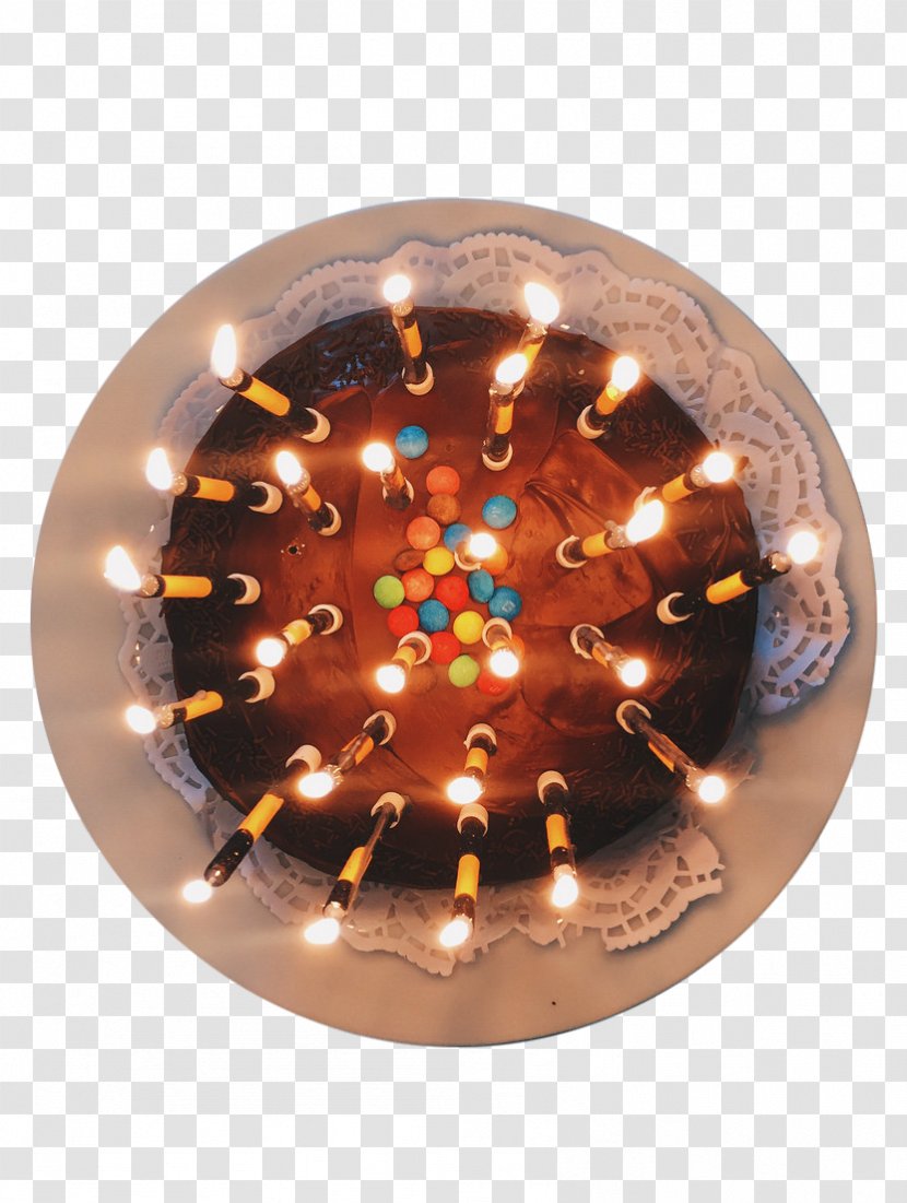 Cupcake Cream Candle - Chocolate - It Was Filled With Candles Cake Transparent PNG