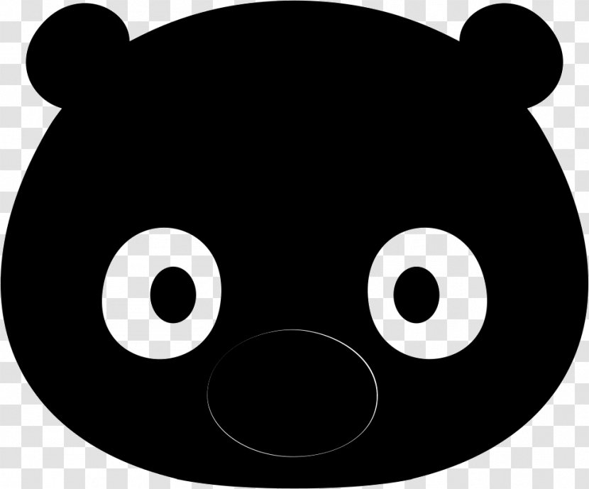 Bear Clip Art Pattern Snout Black M - Cartoon - Baigon Icon Transparent PNG