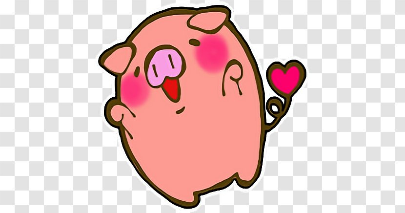 Pig Cuteness Sticker CutePDF Clip Art - Cartoon Transparent PNG