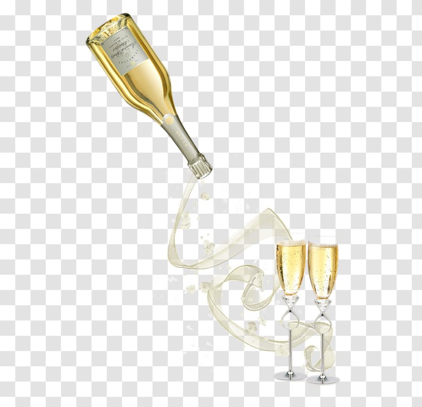 Champagne Sparkling Wine Bottle Prosecco - Four-ball Ice Cream Transparent PNG