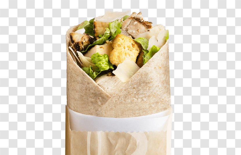 Wrap Caesar Salad Vinaigrette Food - Menu - Spicy Chicken Transparent PNG