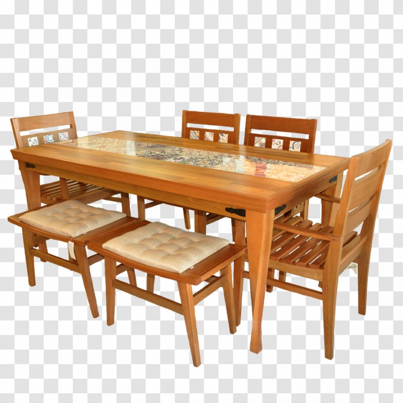 Table Azulejo Wood Chair Ceramic Transparent PNG