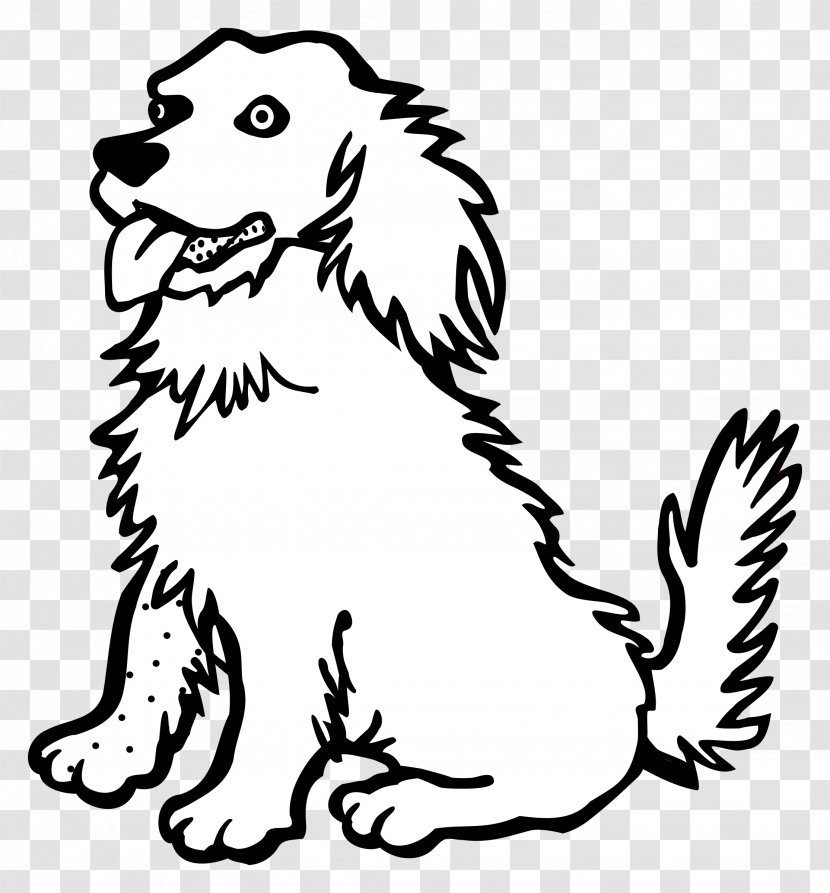 Golden Retriever Line Art Drawing Puppy Clip - Dog Cartoon Transparent PNG