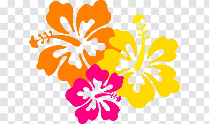 Hawaiian Flower Clip Art - Yellow - Hibiscus Drawings Transparent PNG