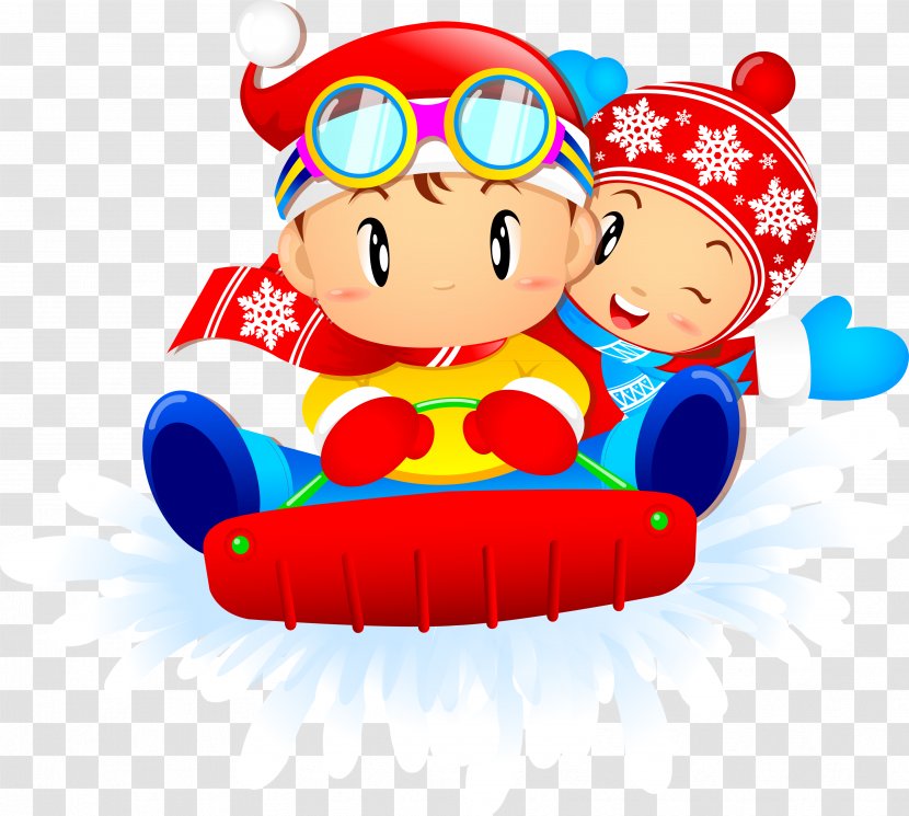 Snow Play Sled Clip Art - Recreation - Skiing Transparent PNG