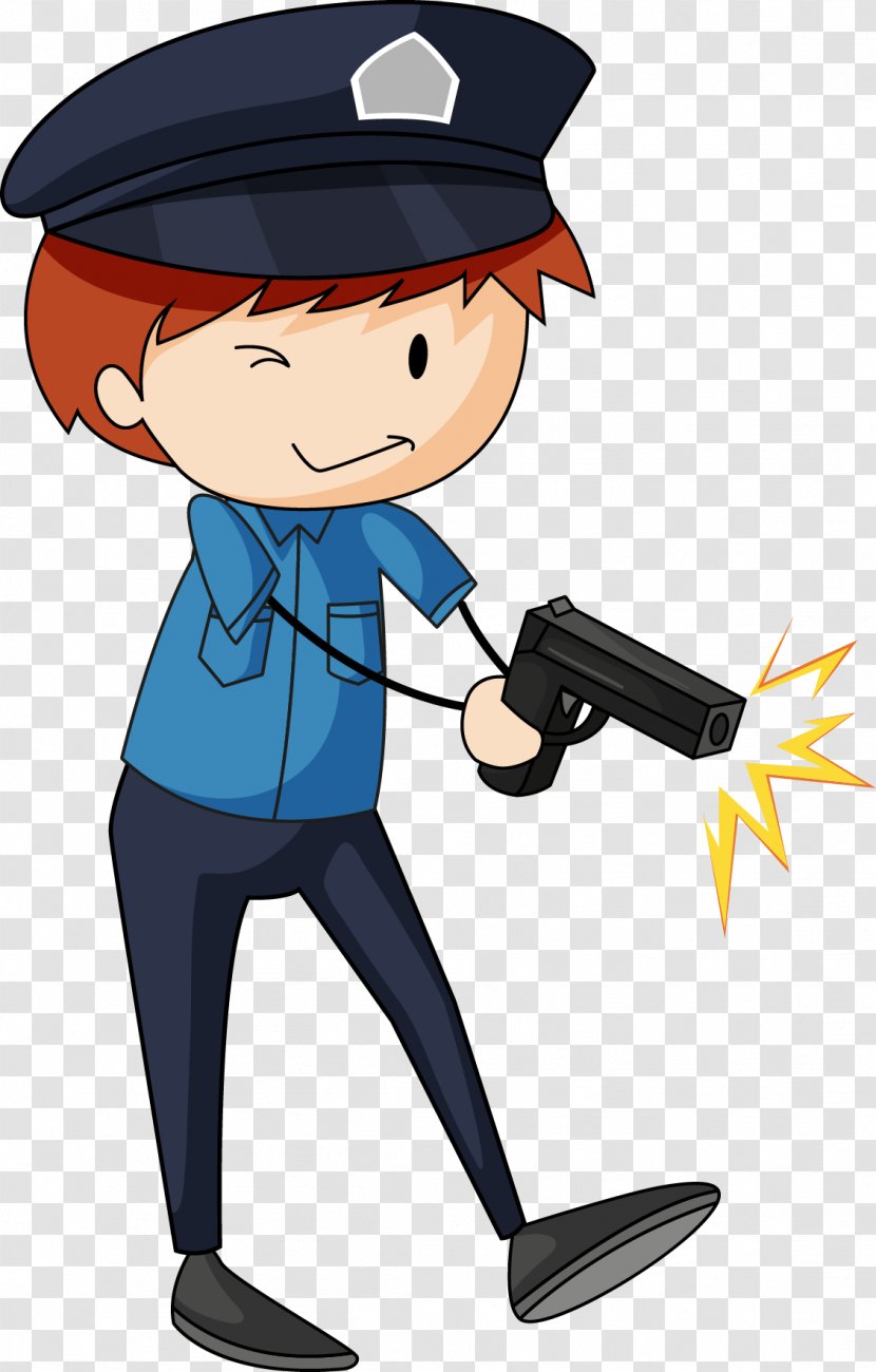 Police Drawing Illustration - A Shot Criminal Transparent PNG