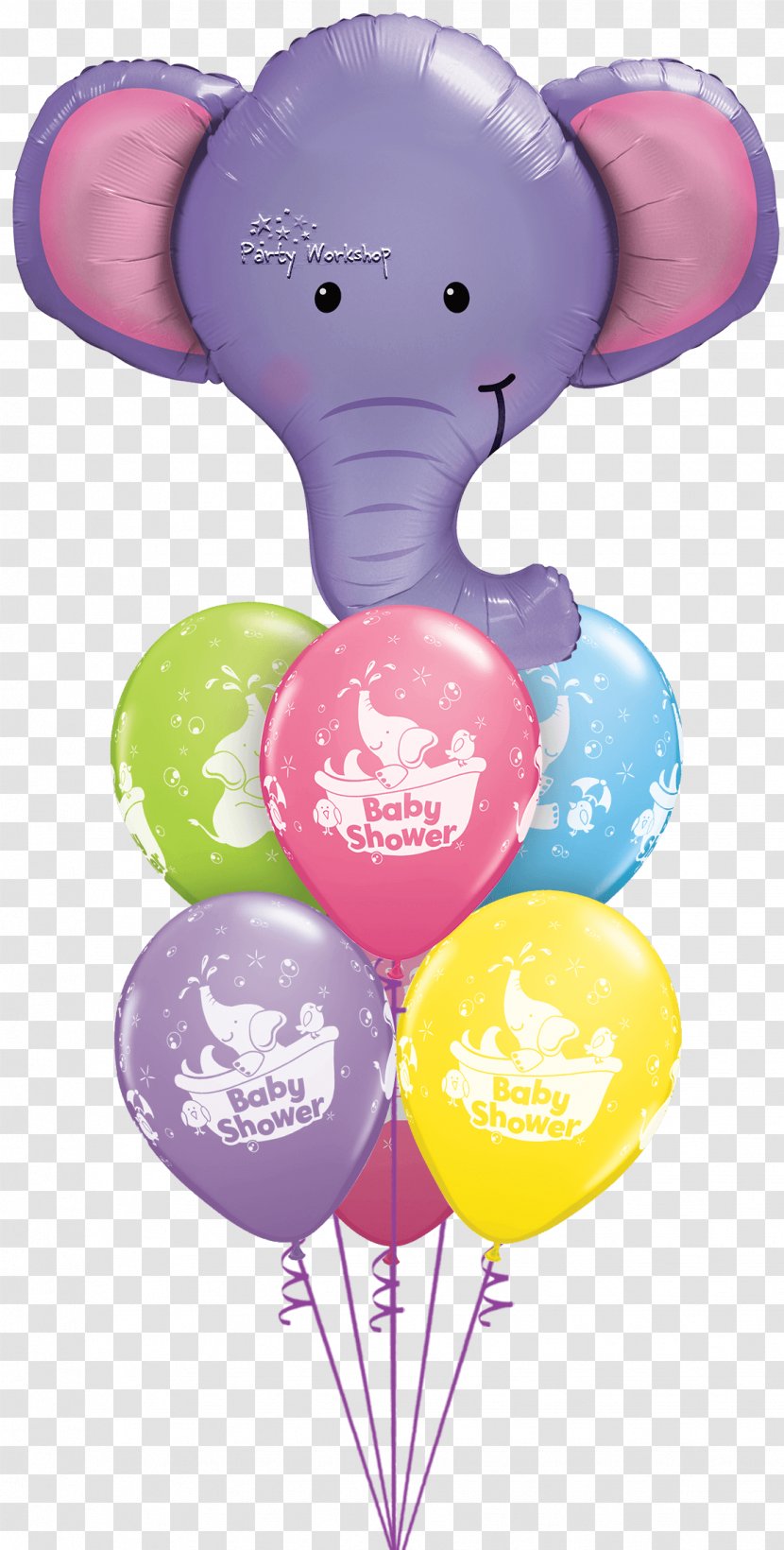 Toy Balloon Party Birthday Baby Shower - Wedding - Elephant Transparent PNG