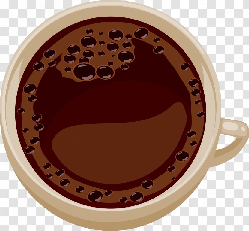 Hot Chocolate Coffee Cafe Espresso Tea - Drink - Top View Of Cup Transparent PNG